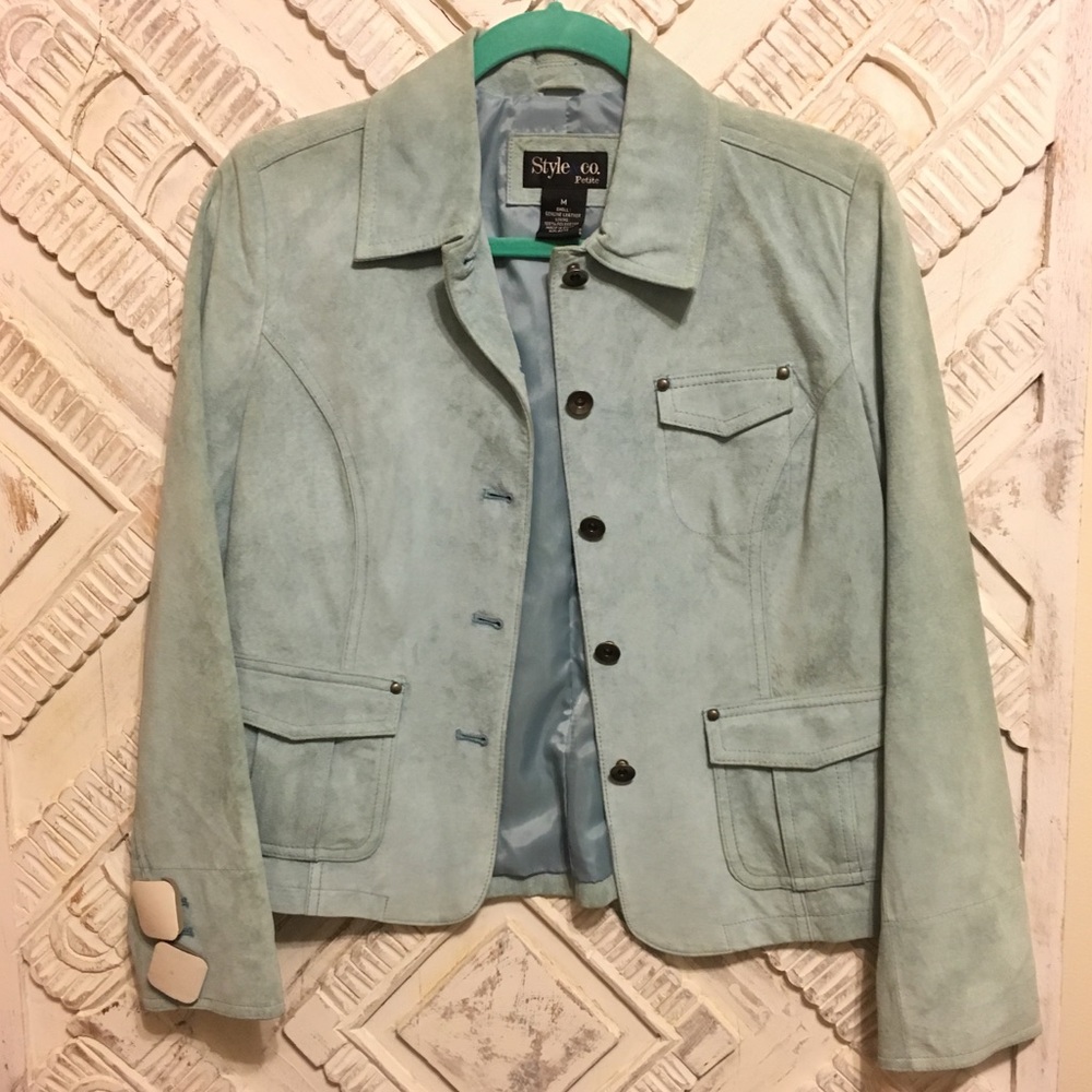 Style Co Genuine Leather Suede Jacket